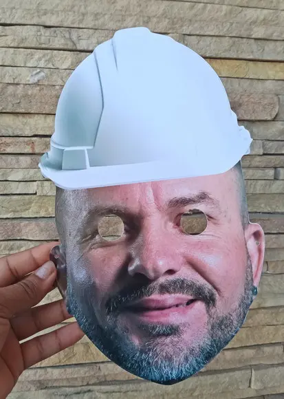 Máscara Personalizada c/ Foto de Rosto - 10 Un. Engenharia