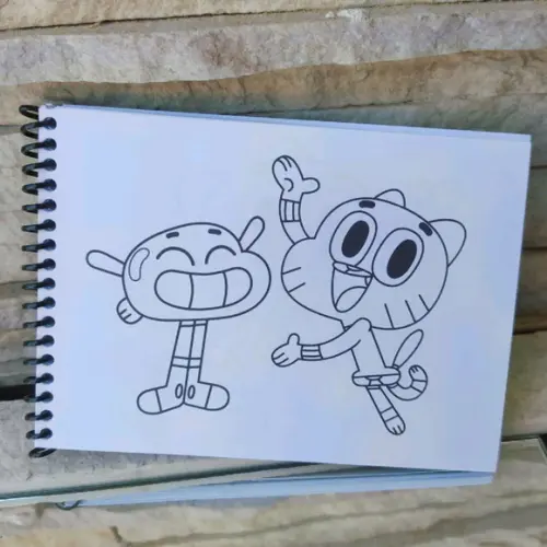 Mini Caderno de Colorir - Gumball