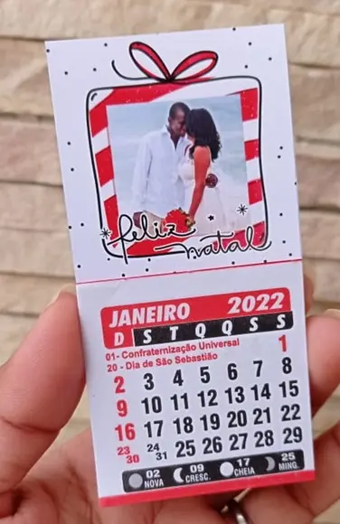 Mini Calendário Ímã Com Foto