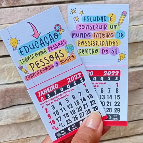 Mini Calendário Ímã - Volta Às Aulas