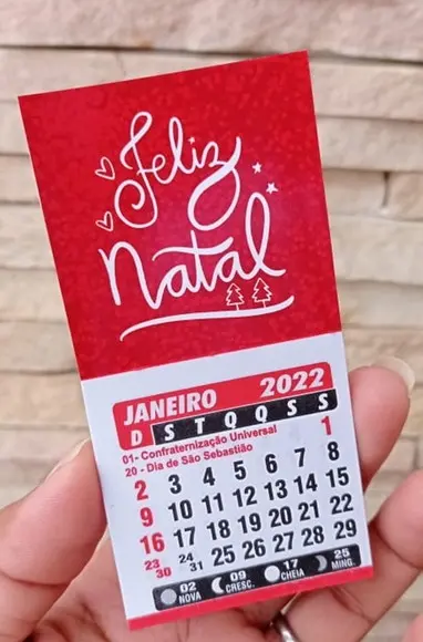 Mini Calendário Personalizado