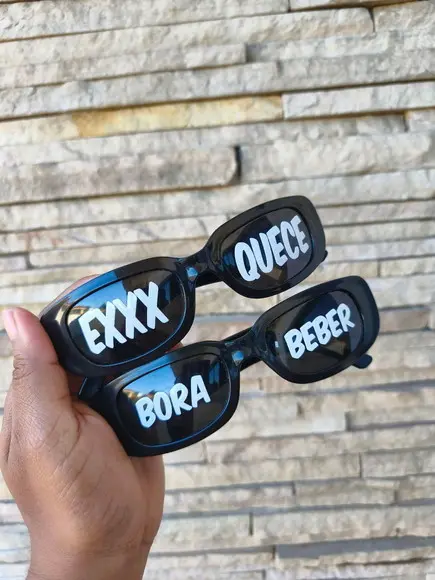 Óculos Personalizado Frases Divertidas