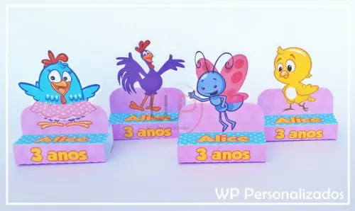 Porta Bis Galinha Pintadinha Rosa