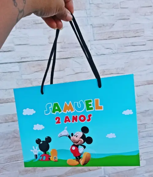 Sacolinha Personalizada Casa do Mickey - P