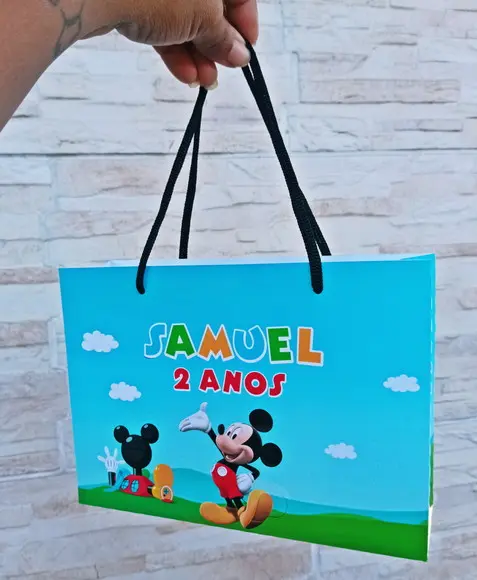 Sacolinha Personalizada Casa do Mickey - P