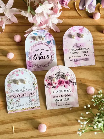Tag Personalizada com Brinco Dia das Mães - 10 Unidades