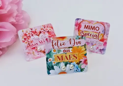 Tag Personalizada com Brinco Dia das Mães - 10 Unidades