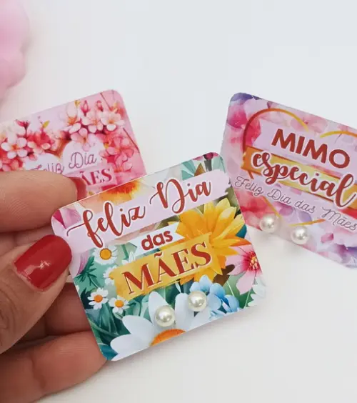 Tag Personalizada com Brinco Dia das Mães - 10 Unidades