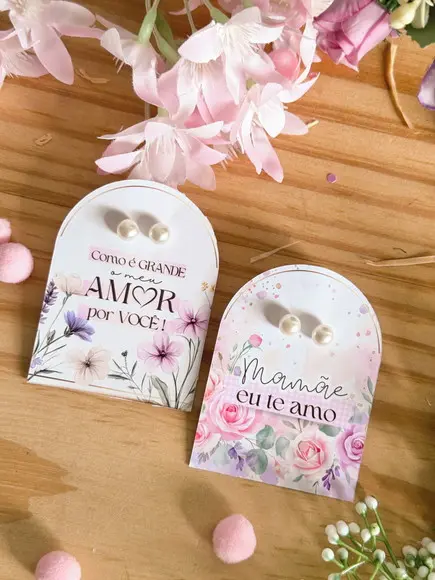 Tag Personalizada com Brinco Dia das Mães - 10 Unidades