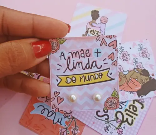 Tag Personalizada com Brinco Dia das Mães - 10 Unidades