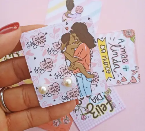 Tag Personalizada com Brinco Dia das Mães - 10 Unidades