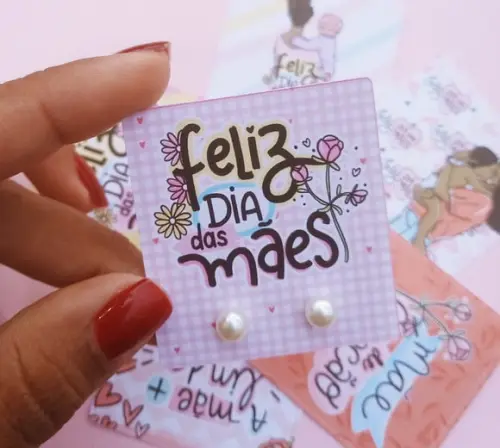 Tag Personalizada com Brinco Dia das Mães - 10 Unidades