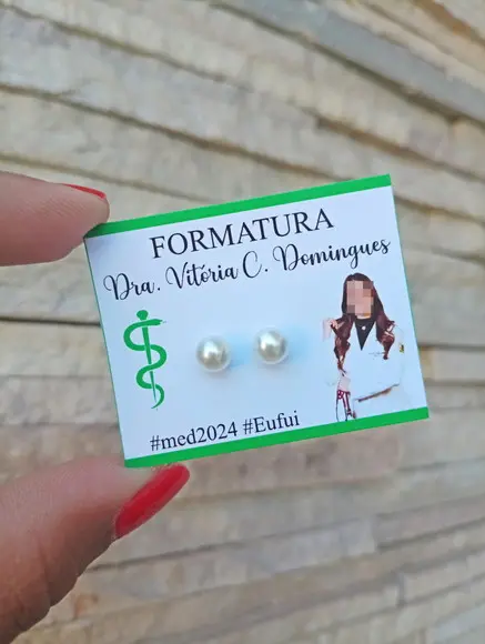 Tag Personalizada com Brinco Formatura - 10 Unidades