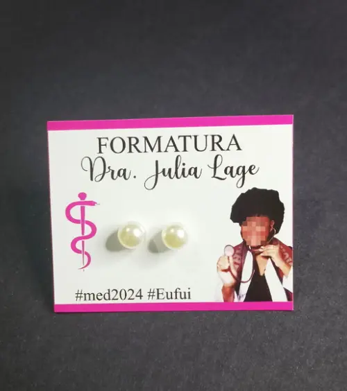 Tag Personalizada com Brinco Formatura - 10 Unidades