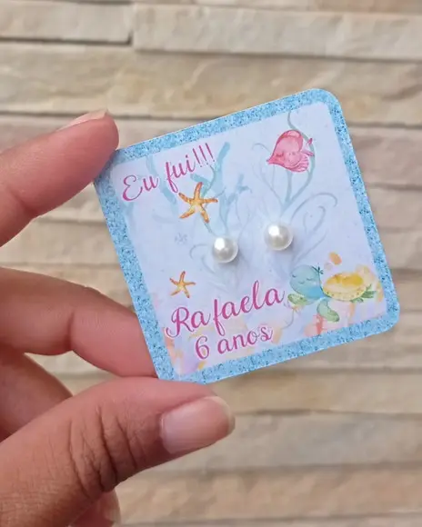 Tag Personalizada com Brinco Fundo do Mar - 10 Unidades
