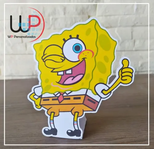 Totem de Mesa de Papel Bob Esponja - 4 Unidades