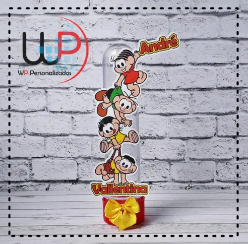 Tubete 3d Turma da Mônica - 10 Unidades