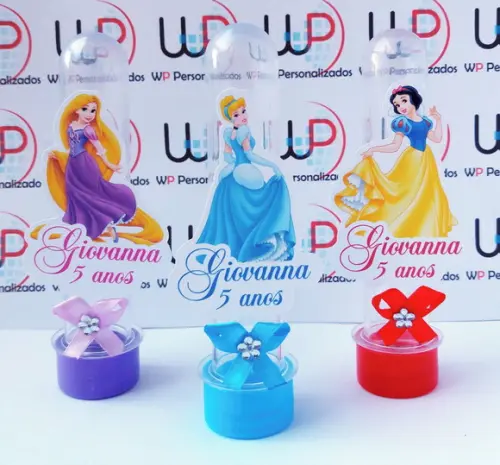 Tubete 3d Princesas Disney - 10 Unidades