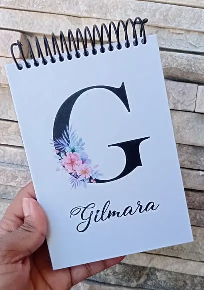 Bloco de Anotações A6 - Floral