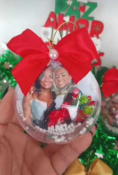 Bola de Natal Personalizada com Foto