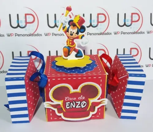 Caixa Bala 3d Circo do Mickey