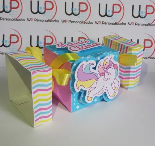 Caixa Bala 3d Unicórnio