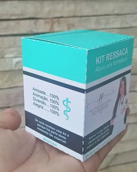 Caixa Kit Ressaca c/ Foto - Formatura/casamento/aniversário