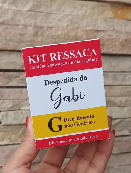 Caixa Kit Ressaca Despedida de Solteira