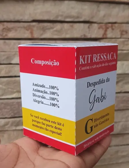 Caixa Kit Ressaca Despedida de Solteira