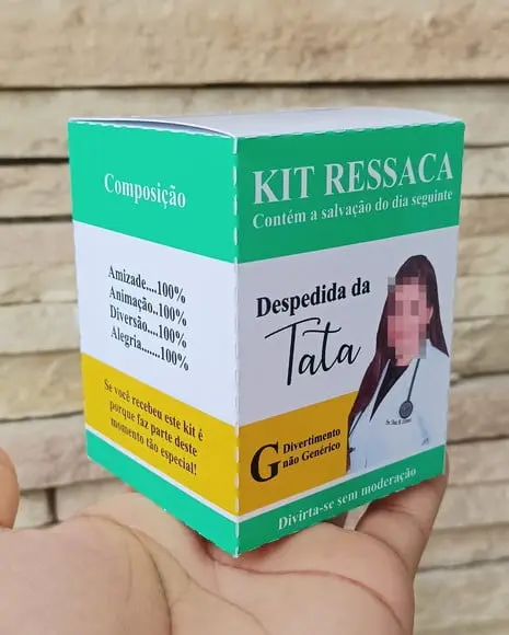 Caixa Kit Ressaca Despedida de Solteira c/ Foto