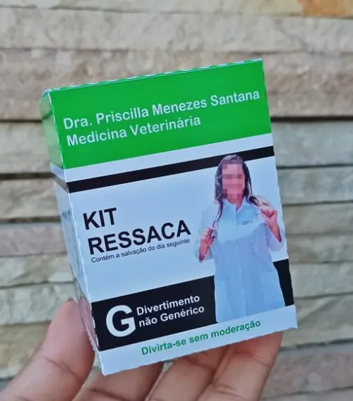 Caixa Kit Ressaca Medicina Veterinária c/ Foto - 10 Unidades