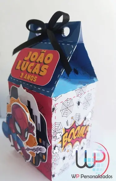 Caixa Milk 3d Homem Aranha