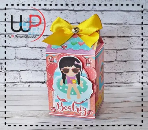 Caixa Milk 3d Pool Party Menina