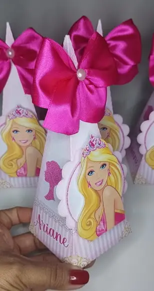 Caixa Pirâmide 3d Barbie