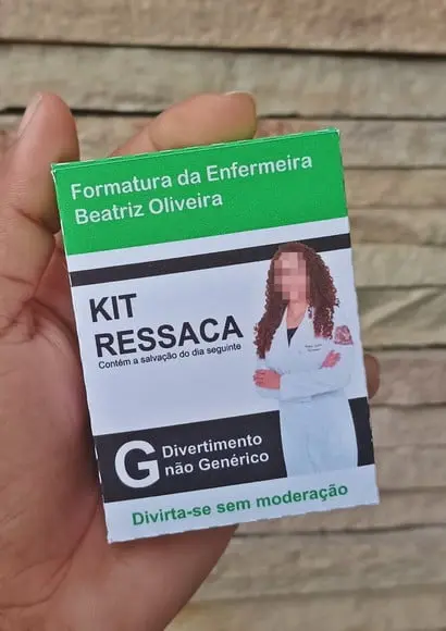 Caixinha Kit Ressaca c/ Foto - Formatura/festa/casamento