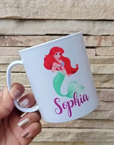 Caneca Polímero Personalizada com Nome Volta às Aulas
