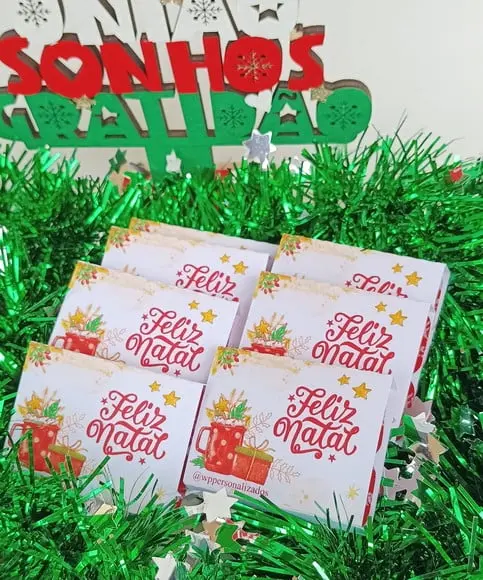 Chicletes Personalizados Natal - 10 Unidades