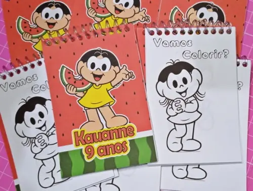 Mini Bloquinho De Colorir + 2 Giz