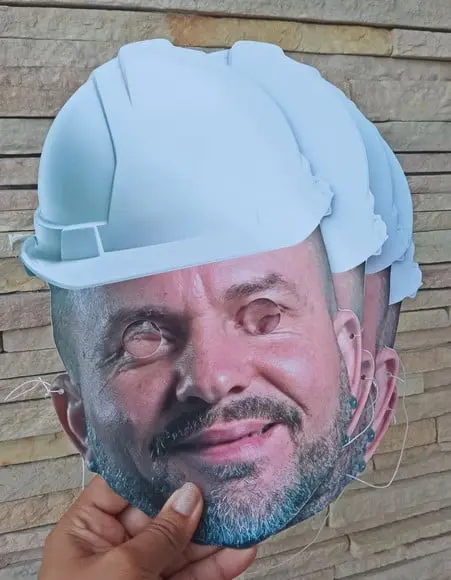 Máscara Personalizada c/ Foto de Rosto - 10 Un. Engenharia