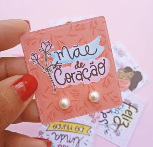 Tag Personalizada com Brinco Dia das Mães - 10 Unidades
