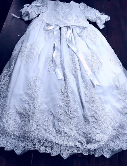 Mandrião de Batismo - Luxo em Renda Helena