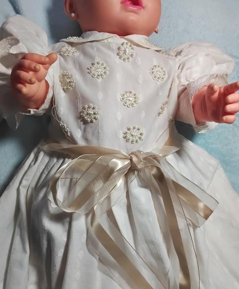 Mandrião(vestido) Batismo (off White )  Olívia 
