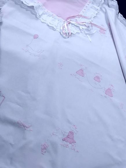 Manta de Fustão - Meninas em Rosa 005