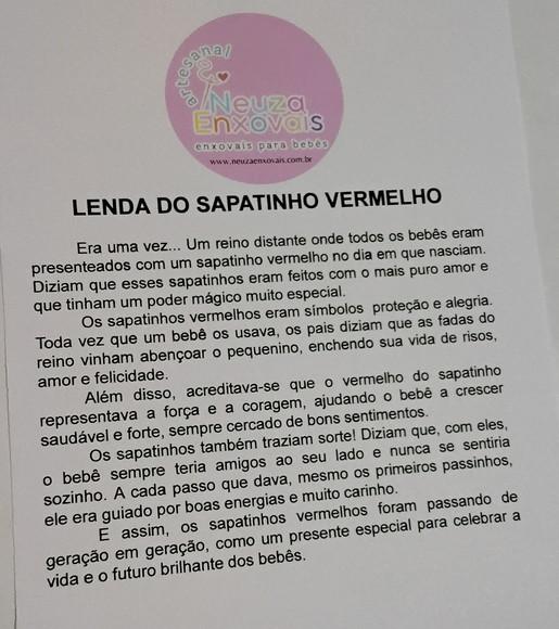 Sapatinho Vermelho com Meia
