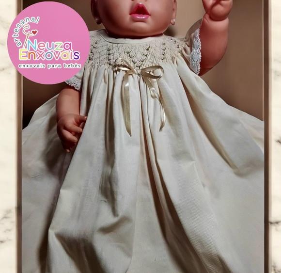 Vestido de Fustão Amarelo Casinha de Abelha 006