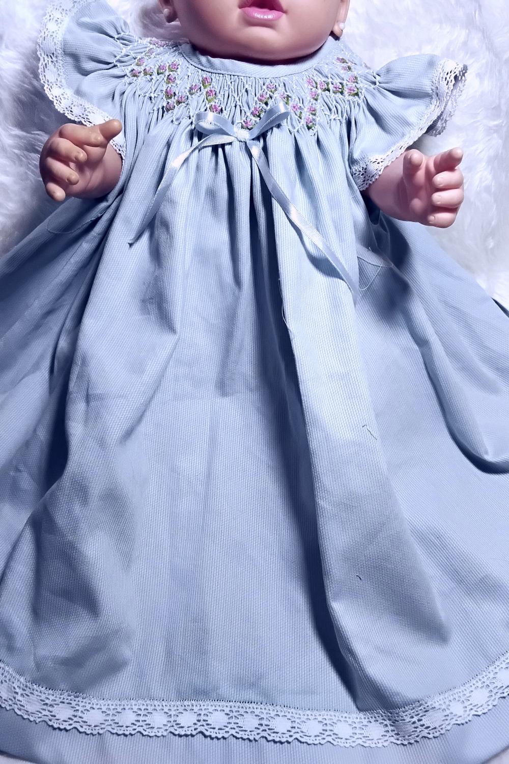 Vestido casinha de abelha azul