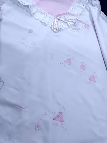 Manta de Fustão - Meninas em Rosa 005