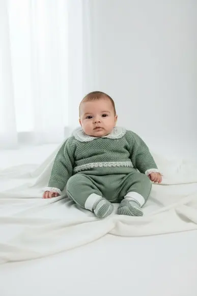 Saída de Maternidade em Verde - 5 Peças