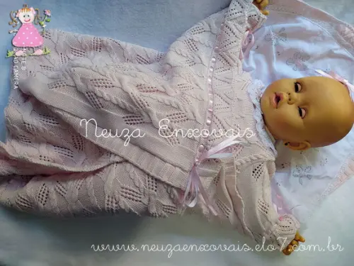 Saída de Maternidade Rosa 5 Peças