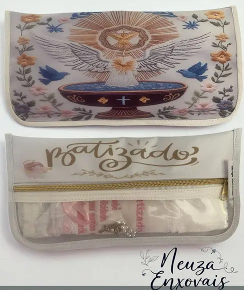Toalhinha de Mão com Anjinho 025 e Necessaire